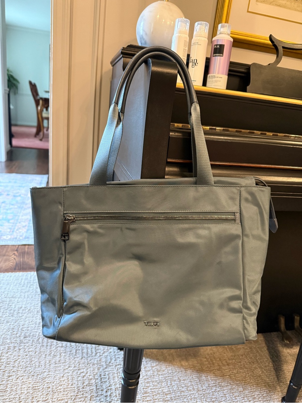 Tumi Voyageur Maggie Gray Blue Nylon Laptop Tote NEW